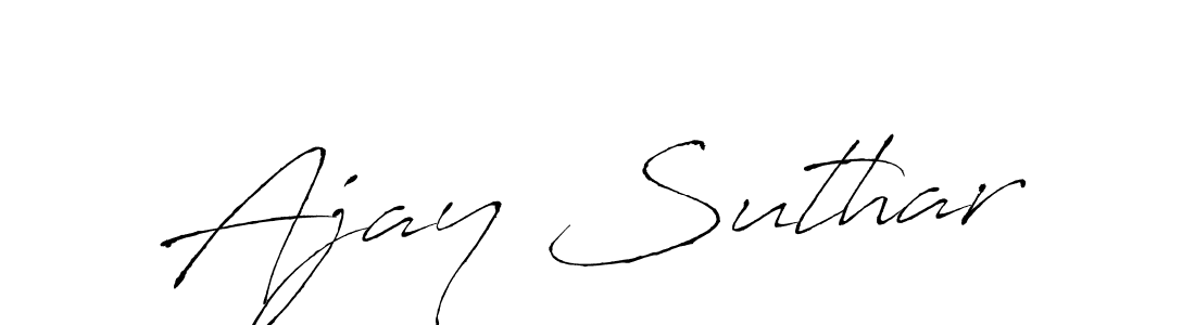 You can use this online signature creator to create a handwritten signature for the name Ajay Suthar. This is the best online autograph maker. Ajay Suthar signature style 6 images and pictures png