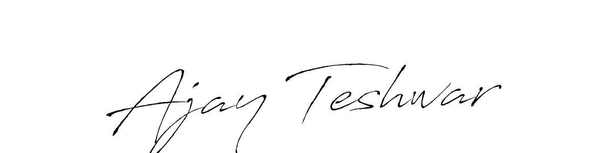 Here are the top 10 professional signature styles for the name Ajay Teshwar. These are the best autograph styles you can use for your name. Ajay Teshwar signature style 6 images and pictures png