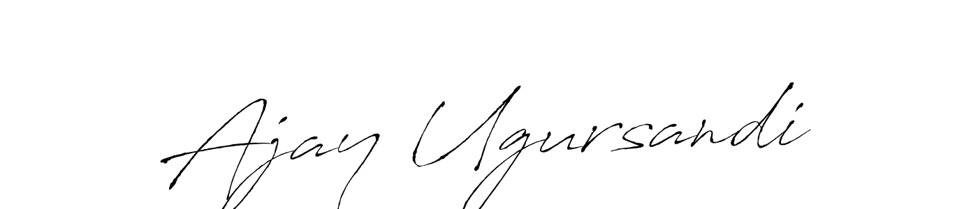 Also we have Ajay Ugursandi name is the best signature style. Create professional handwritten signature collection using Antro_Vectra autograph style. Ajay Ugursandi signature style 6 images and pictures png