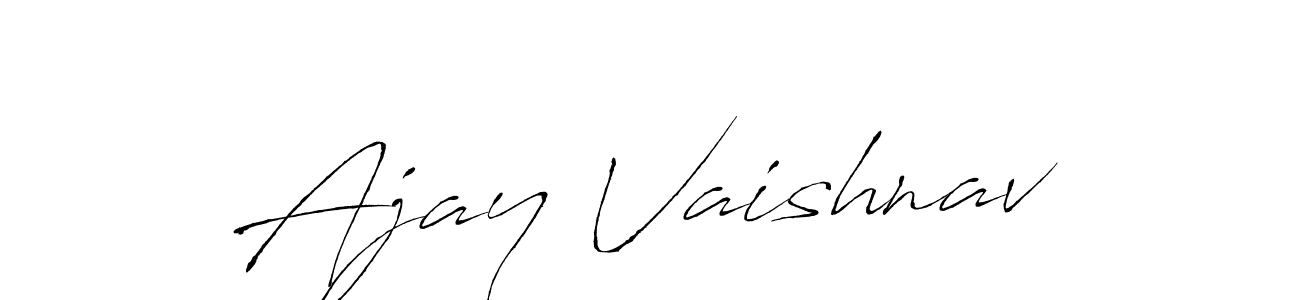 Create a beautiful signature design for name Ajay Vaishnav. With this signature (Antro_Vectra) fonts, you can make a handwritten signature for free. Ajay Vaishnav signature style 6 images and pictures png