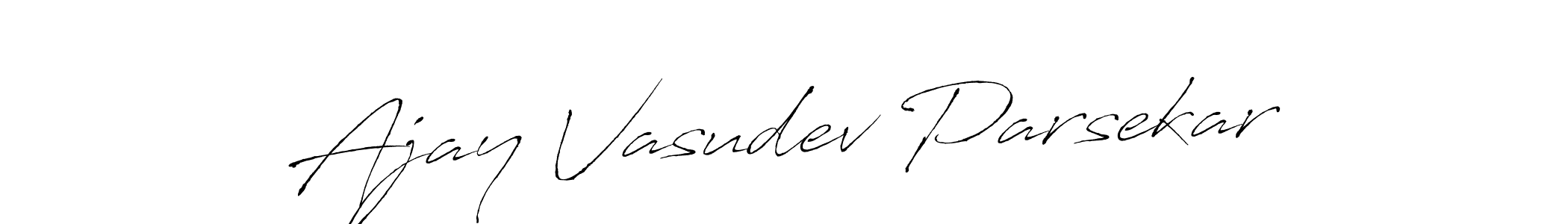 Make a beautiful signature design for name Ajay Vasudev Parsekar. With this signature (Antro_Vectra) style, you can create a handwritten signature for free. Ajay Vasudev Parsekar signature style 6 images and pictures png