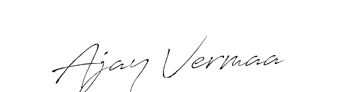 The best way (Antro_Vectra) to make a short signature is to pick only two or three words in your name. The name Ajay Vermaa include a total of six letters. For converting this name. Ajay Vermaa signature style 6 images and pictures png