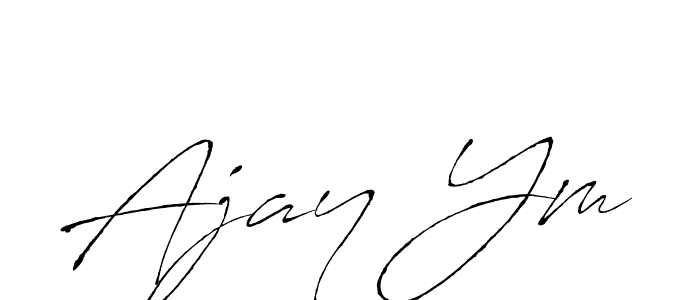 Ajay Ym stylish signature style. Best Handwritten Sign (Antro_Vectra) for my name. Handwritten Signature Collection Ideas for my name Ajay Ym. Ajay Ym signature style 6 images and pictures png