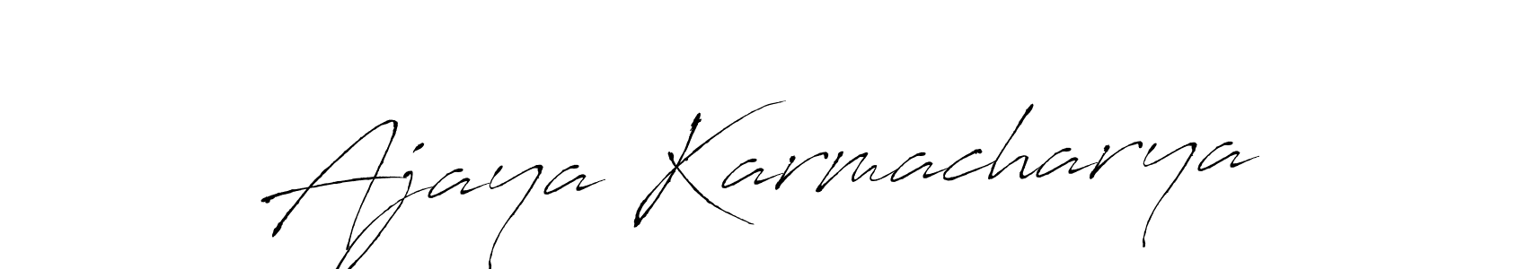 Make a beautiful signature design for name Ajaya Karmacharya. With this signature (Antro_Vectra) style, you can create a handwritten signature for free. Ajaya Karmacharya signature style 6 images and pictures png