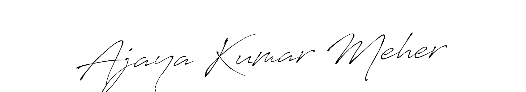 Create a beautiful signature design for name Ajaya Kumar Meher. With this signature (Antro_Vectra) fonts, you can make a handwritten signature for free. Ajaya Kumar Meher signature style 6 images and pictures png