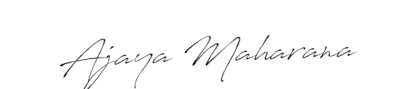 Design your own signature with our free online signature maker. With this signature software, you can create a handwritten (Antro_Vectra) signature for name Ajaya Maharana. Ajaya Maharana signature style 6 images and pictures png