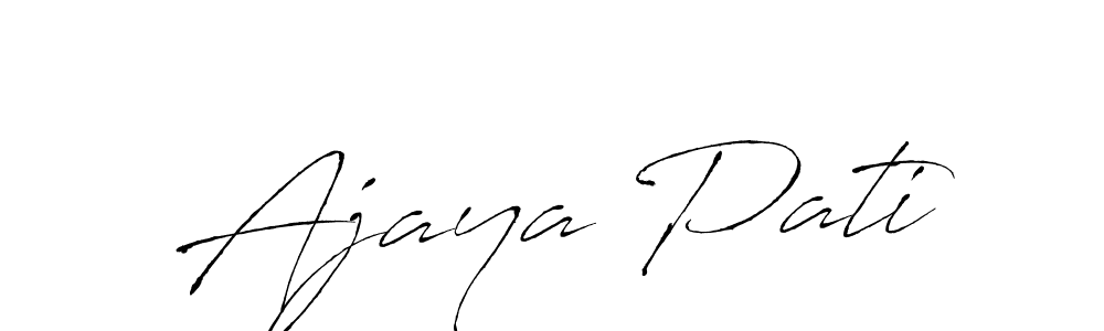 You can use this online signature creator to create a handwritten signature for the name Ajaya Pati. This is the best online autograph maker. Ajaya Pati signature style 6 images and pictures png
