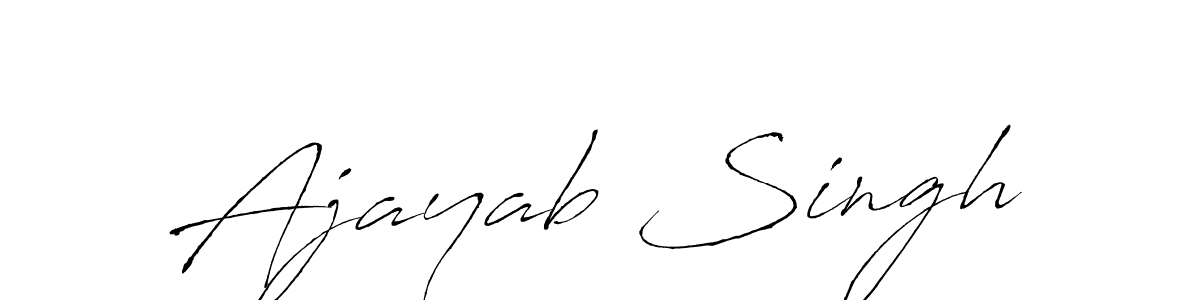 Design your own signature with our free online signature maker. With this signature software, you can create a handwritten (Antro_Vectra) signature for name Ajayab Singh. Ajayab Singh signature style 6 images and pictures png