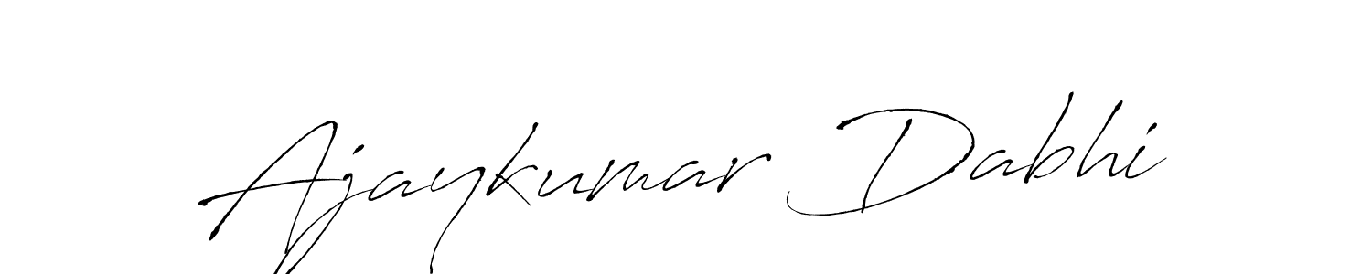 Make a beautiful signature design for name Ajaykumar Dabhi. With this signature (Antro_Vectra) style, you can create a handwritten signature for free. Ajaykumar Dabhi signature style 6 images and pictures png