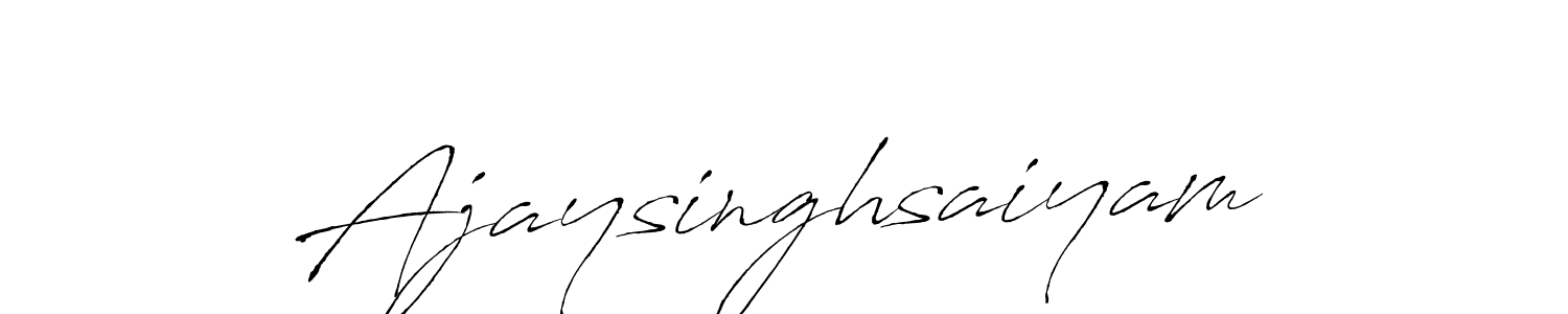 Also we have Ajaysinghsaiyam name is the best signature style. Create professional handwritten signature collection using Antro_Vectra autograph style. Ajaysinghsaiyam signature style 6 images and pictures png