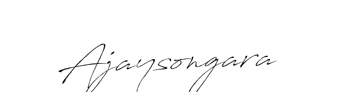 Make a beautiful signature design for name Ajaysongara. With this signature (Antro_Vectra) style, you can create a handwritten signature for free. Ajaysongara signature style 6 images and pictures png