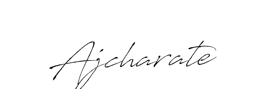 Design your own signature with our free online signature maker. With this signature software, you can create a handwritten (Antro_Vectra) signature for name Ajcharate. Ajcharate signature style 6 images and pictures png