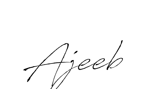 Use a signature maker to create a handwritten signature online. With this signature software, you can design (Antro_Vectra) your own signature for name Ajeeb. Ajeeb signature style 6 images and pictures png