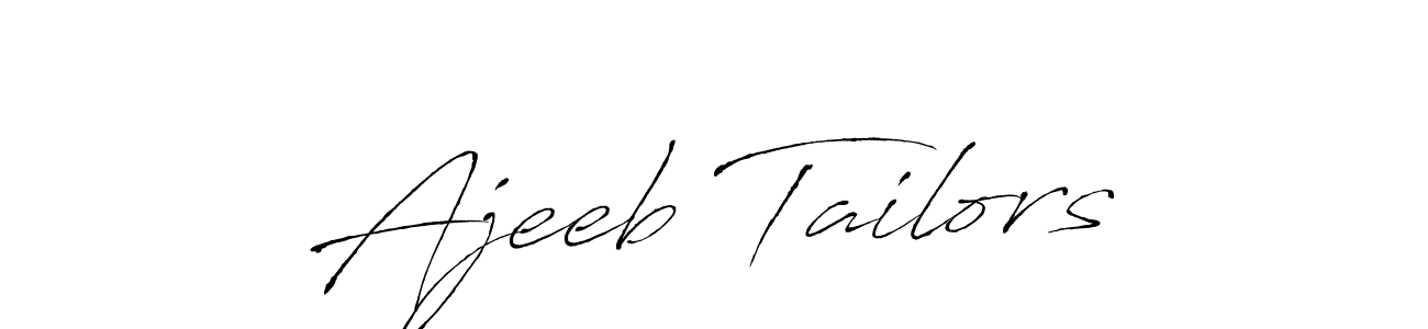 Also we have Ajeeb Tailors name is the best signature style. Create professional handwritten signature collection using Antro_Vectra autograph style. Ajeeb Tailors signature style 6 images and pictures png