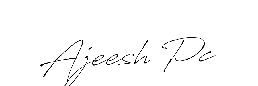 How to make Ajeesh Pc signature? Antro_Vectra is a professional autograph style. Create handwritten signature for Ajeesh Pc name. Ajeesh Pc signature style 6 images and pictures png