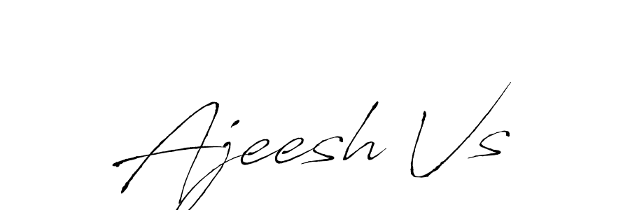 Create a beautiful signature design for name Ajeesh Vs. With this signature (Antro_Vectra) fonts, you can make a handwritten signature for free. Ajeesh Vs signature style 6 images and pictures png