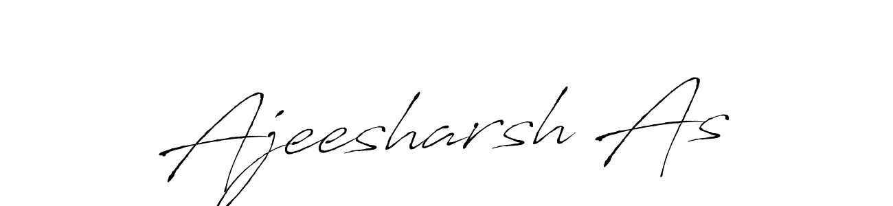 How to make Ajeesharsh As name signature. Use Antro_Vectra style for creating short signs online. This is the latest handwritten sign. Ajeesharsh As signature style 6 images and pictures png