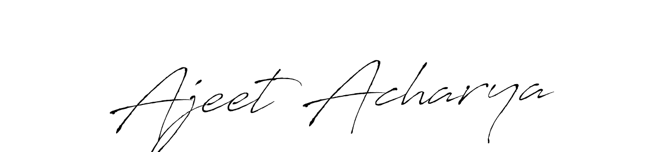 Design your own signature with our free online signature maker. With this signature software, you can create a handwritten (Antro_Vectra) signature for name Ajeet Acharya. Ajeet Acharya signature style 6 images and pictures png