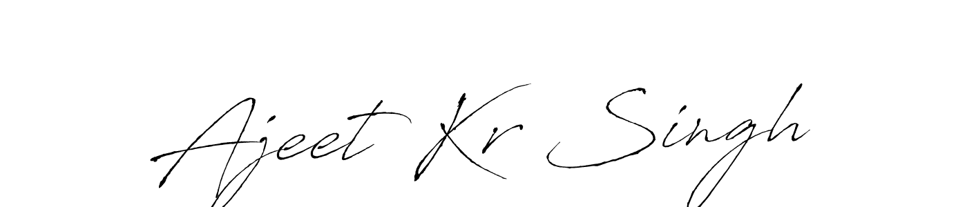 Design your own signature with our free online signature maker. With this signature software, you can create a handwritten (Antro_Vectra) signature for name Ajeet Kr Singh. Ajeet Kr Singh signature style 6 images and pictures png