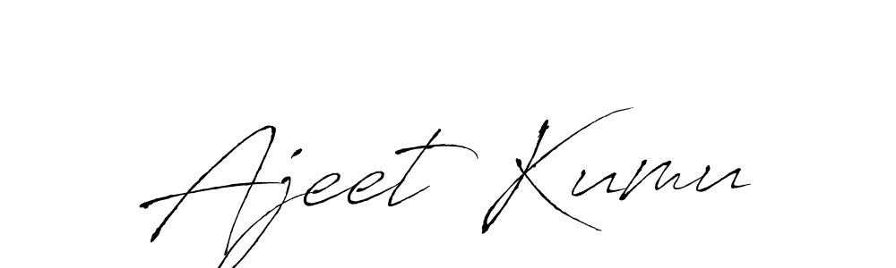 How to make Ajeet Kumu name signature. Use Antro_Vectra style for creating short signs online. This is the latest handwritten sign. Ajeet Kumu signature style 6 images and pictures png