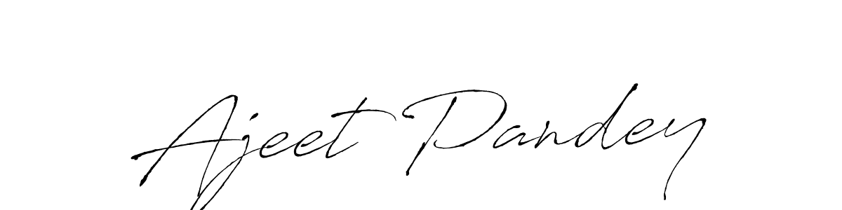 Ajeet Pandey stylish signature style. Best Handwritten Sign (Antro_Vectra) for my name. Handwritten Signature Collection Ideas for my name Ajeet Pandey. Ajeet Pandey signature style 6 images and pictures png
