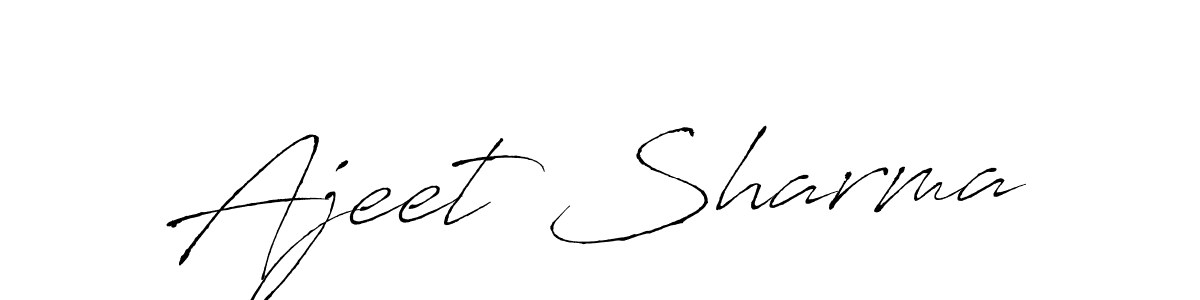 Make a beautiful signature design for name Ajeet Sharma. With this signature (Antro_Vectra) style, you can create a handwritten signature for free. Ajeet Sharma signature style 6 images and pictures png