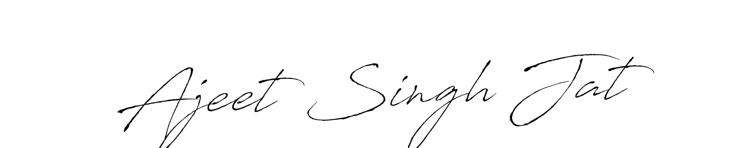Make a beautiful signature design for name Ajeet Singh Jat. With this signature (Antro_Vectra) style, you can create a handwritten signature for free. Ajeet Singh Jat signature style 6 images and pictures png