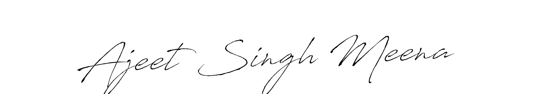 Ajeet Singh Meena stylish signature style. Best Handwritten Sign (Antro_Vectra) for my name. Handwritten Signature Collection Ideas for my name Ajeet Singh Meena. Ajeet Singh Meena signature style 6 images and pictures png