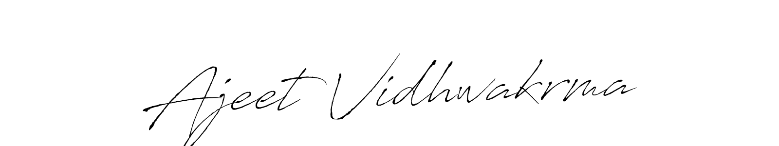 Make a beautiful signature design for name Ajeet Vidhwakrma. With this signature (Antro_Vectra) style, you can create a handwritten signature for free. Ajeet Vidhwakrma signature style 6 images and pictures png