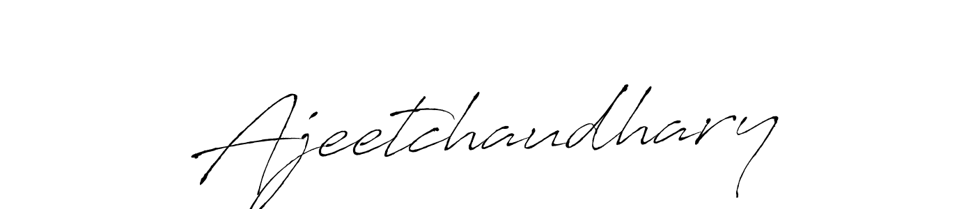 How to make Ajeetchaudhary name signature. Use Antro_Vectra style for creating short signs online. This is the latest handwritten sign. Ajeetchaudhary signature style 6 images and pictures png