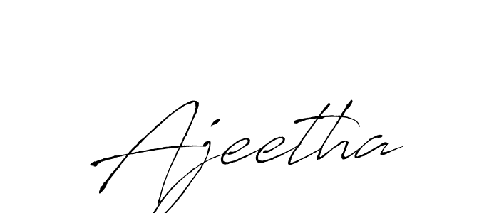 How to make Ajeetha signature? Antro_Vectra is a professional autograph style. Create handwritten signature for Ajeetha name. Ajeetha signature style 6 images and pictures png