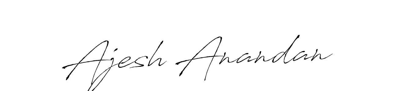 Also You can easily find your signature by using the search form. We will create Ajesh Anandan name handwritten signature images for you free of cost using Antro_Vectra sign style. Ajesh Anandan signature style 6 images and pictures png