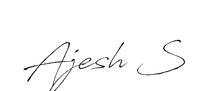 Also we have Ajesh S name is the best signature style. Create professional handwritten signature collection using Antro_Vectra autograph style. Ajesh S signature style 6 images and pictures png