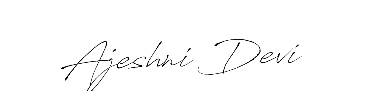 How to make Ajeshni Devi name signature. Use Antro_Vectra style for creating short signs online. This is the latest handwritten sign. Ajeshni Devi signature style 6 images and pictures png