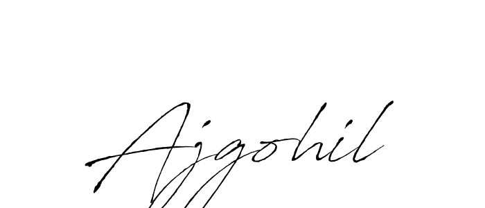 Ajgohil stylish signature style. Best Handwritten Sign (Antro_Vectra) for my name. Handwritten Signature Collection Ideas for my name Ajgohil. Ajgohil signature style 6 images and pictures png