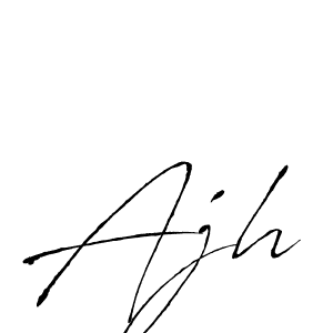 Design your own signature with our free online signature maker. With this signature software, you can create a handwritten (Antro_Vectra) signature for name Ajh. Ajh signature style 6 images and pictures png