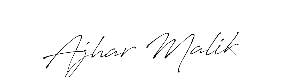 Ajhar Malik stylish signature style. Best Handwritten Sign (Antro_Vectra) for my name. Handwritten Signature Collection Ideas for my name Ajhar Malik. Ajhar Malik signature style 6 images and pictures png