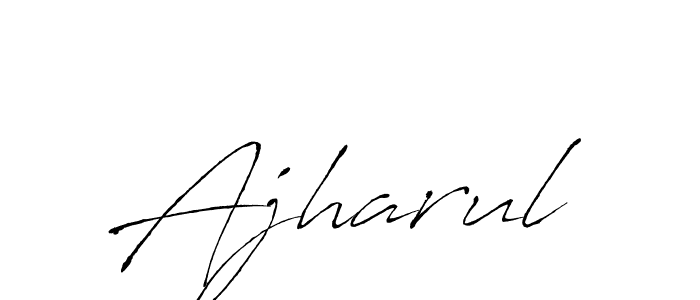 How to make Ajharul signature? Antro_Vectra is a professional autograph style. Create handwritten signature for Ajharul name. Ajharul signature style 6 images and pictures png