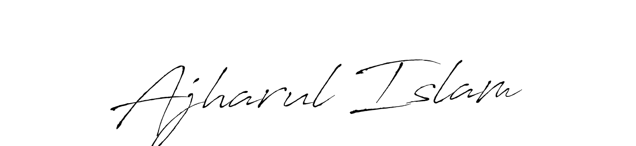 Design your own signature with our free online signature maker. With this signature software, you can create a handwritten (Antro_Vectra) signature for name Ajharul Islam. Ajharul Islam signature style 6 images and pictures png