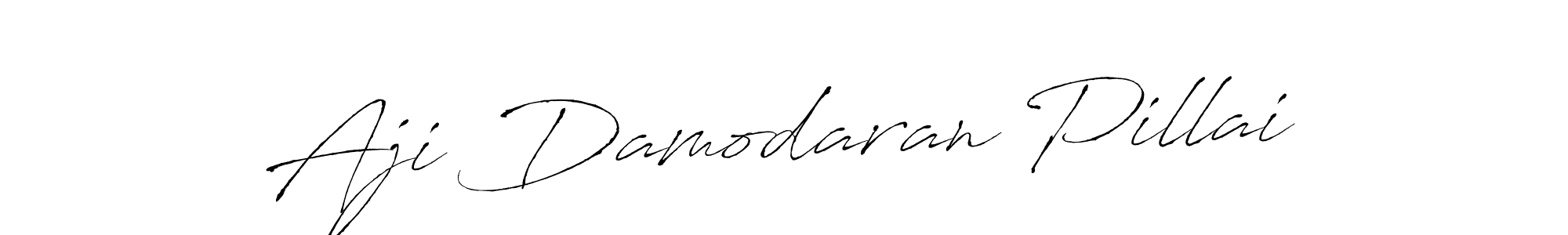 Create a beautiful signature design for name Aji Damodaran Pillai. With this signature (Antro_Vectra) fonts, you can make a handwritten signature for free. Aji Damodaran Pillai signature style 6 images and pictures png