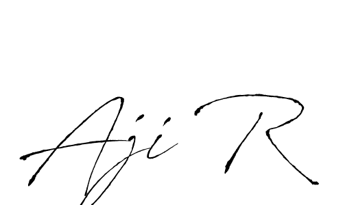 Design your own signature with our free online signature maker. With this signature software, you can create a handwritten (Antro_Vectra) signature for name Aji R. Aji R signature style 6 images and pictures png