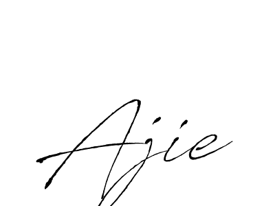 Design your own signature with our free online signature maker. With this signature software, you can create a handwritten (Antro_Vectra) signature for name Ajie. Ajie signature style 6 images and pictures png