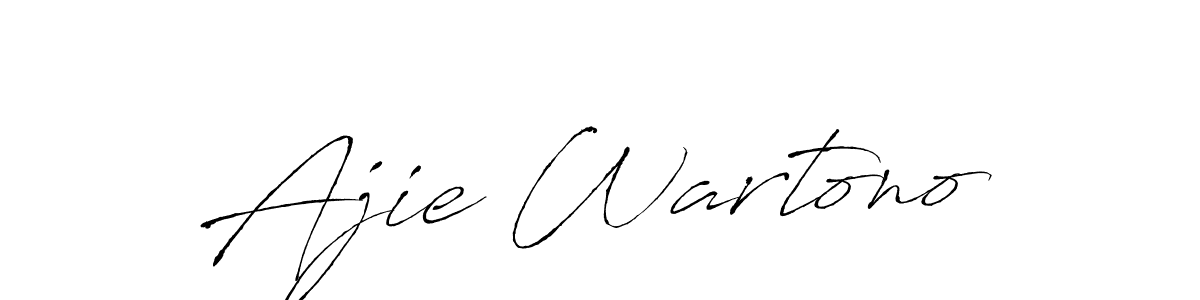 Create a beautiful signature design for name Ajie Wartono. With this signature (Antro_Vectra) fonts, you can make a handwritten signature for free. Ajie Wartono signature style 6 images and pictures png