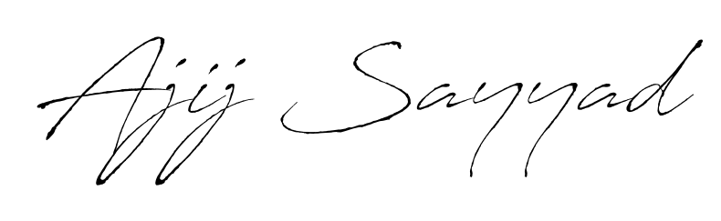 Designed for modern professionals: Ajij Sayyad name signature crafted with Antro_Vectra script. Ready for digital PDF workflows. Ajij Sayyad signature style 6 images and pictures png