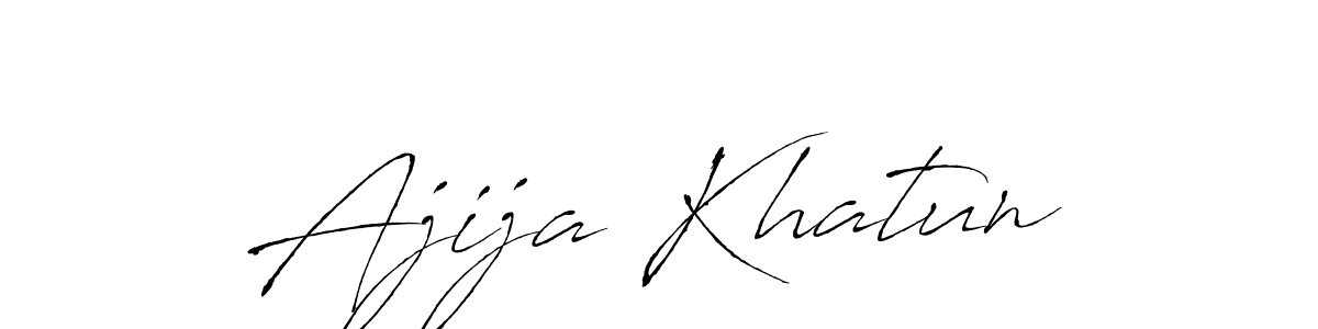 Design your own signature with our free online signature maker. With this signature software, you can create a handwritten (Antro_Vectra) signature for name Ajija Khatun. Ajija Khatun signature style 6 images and pictures png