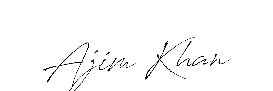 Make a beautiful signature design for name Ajim Khan. With this signature (Antro_Vectra) style, you can create a handwritten signature for free. Ajim Khan signature style 6 images and pictures png