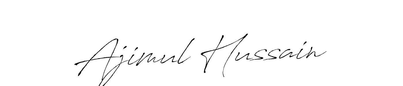 How to make Ajimul Hussain name signature. Use Antro_Vectra style for creating short signs online. This is the latest handwritten sign. Ajimul Hussain signature style 6 images and pictures png