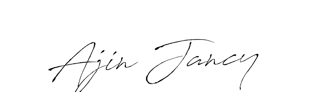 Ajin Jancy stylish signature style. Best Handwritten Sign (Antro_Vectra) for my name. Handwritten Signature Collection Ideas for my name Ajin Jancy. Ajin Jancy signature style 6 images and pictures png