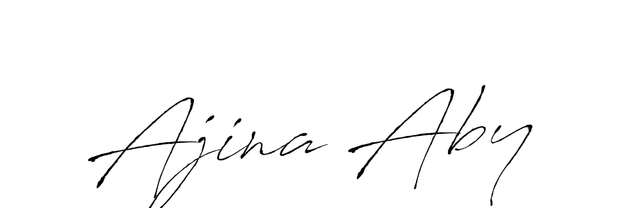 Create a beautiful signature design for name Ajina Aby. With this signature (Antro_Vectra) fonts, you can make a handwritten signature for free. Ajina Aby signature style 6 images and pictures png