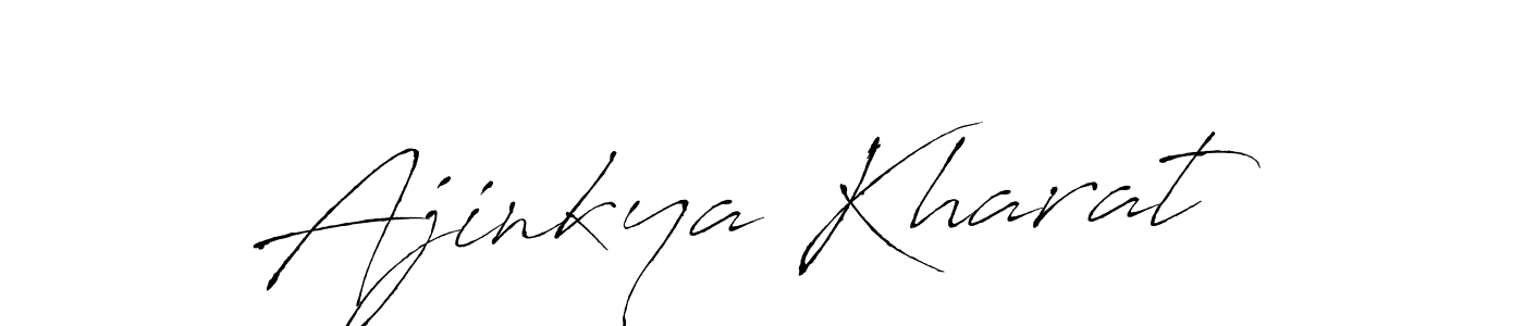 How to make Ajinkya Kharat name signature. Use Antro_Vectra style for creating short signs online. This is the latest handwritten sign. Ajinkya Kharat signature style 6 images and pictures png